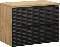 Zestaw meblowy 80cm z blatem, Meble łazienkowe LUXOR Dąb Olejowany / Czarny