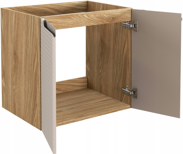 Szafka pod umywalkę 60cm, Meble łazienkowe LUXOR Dąb Olejowany / Beż