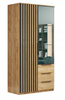 Szafa loftowa SORENTO 100cm lustro, lamele BIAŁY / DĄB CRAFT ZŁOTY