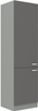 Szafka kuchenna słupek GREY 60 DK-210 2F SZARY POŁYSK / SZARY PLATYNOWY