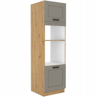 Szafka kuchenna słupek LUNA 60 DPM-210 2F CLAY GREY / DĄB ARTISAN