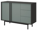 Komoda ALSY 7 123cm, Meble Pokojowe ALSY Antracyt / Beż Jasny