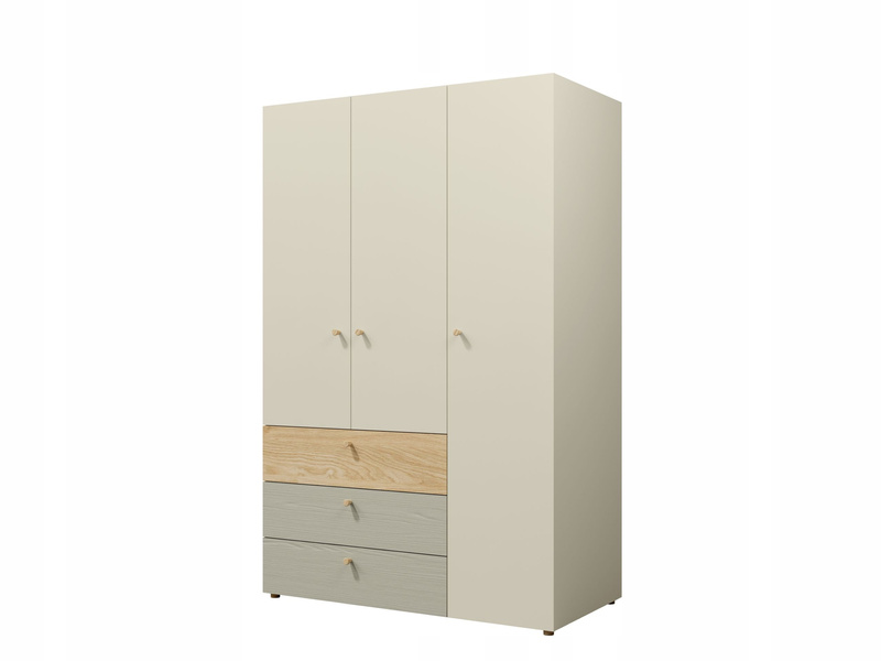 Szafa Trzydrzwiowa YUKI 120cm z szufladami 1, Meble Młodzieżowe