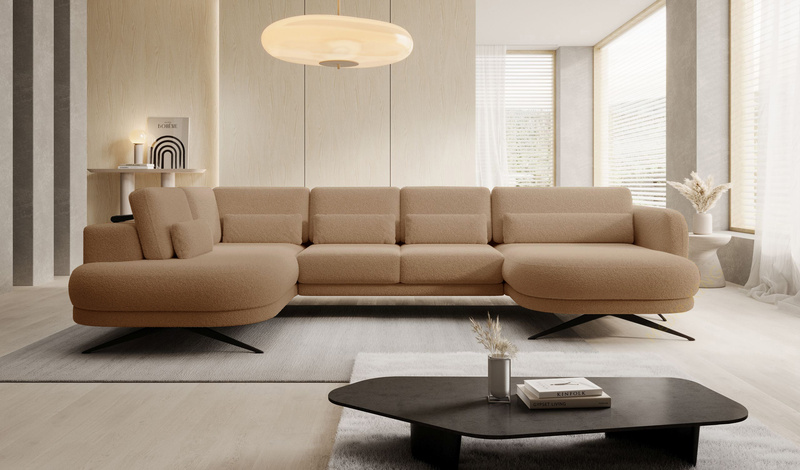 Narożnik ILUSIO XL 346 cm, Elektryczny wysuw siedziska, Regulacja Oparć