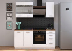 Meble kuchenne zestaw EKO WHITE BIAŁY kuchnia szafki 180cm