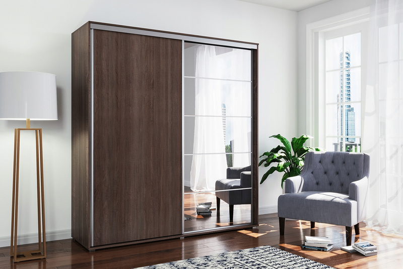 Szafa przesuwna A21 100 / 215 / 62 lustro, różne kolory i rozmiary