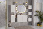 Meble łazienkowe NOVA WHITE 80, Umywalka nablatowa, Biały, 3 KOLORY