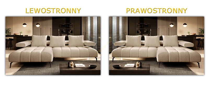 Narożnik MAGNETIC S 266 cm, Elektryczny wysuw siedziska