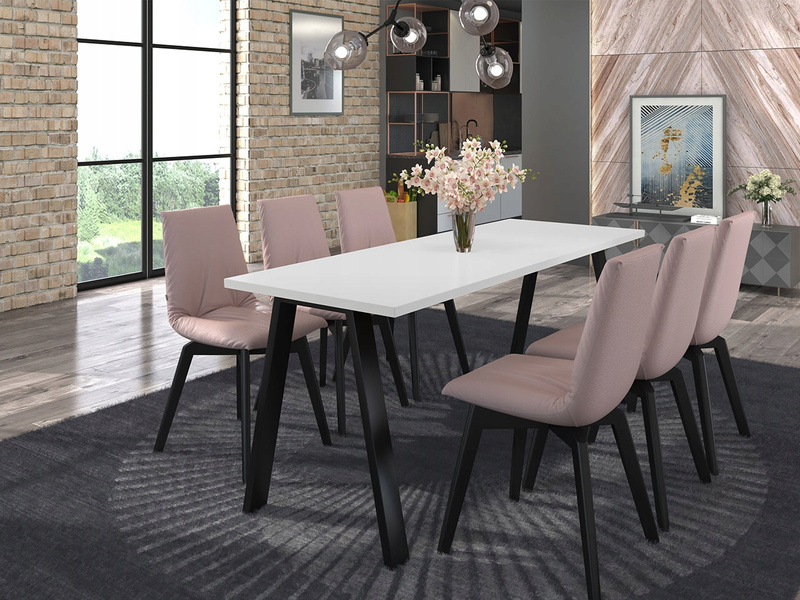 Stół loftowy do jadalni KLEO 185x67 BIAŁY