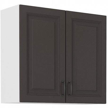 Szafka kuchenna górna STILO 80 G-72 2F GRAFIT MAT/BIAŁY MAT