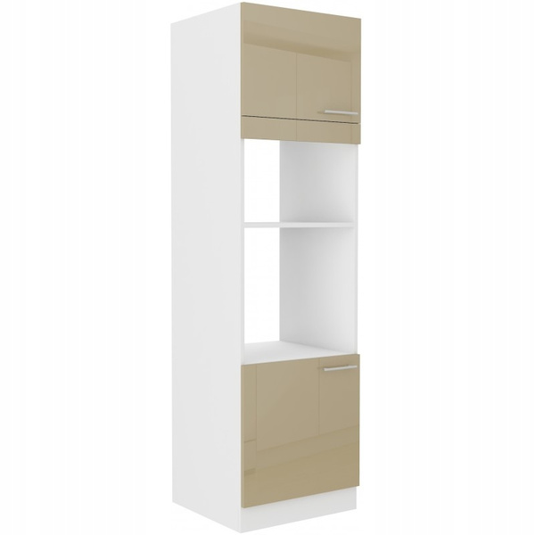 Szafka kuchenna LARA 60 DPM-210 2F BIAŁY/CAPPUCCINO POŁYSK