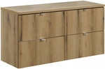Zestaw meblowy 120cm, blat, szuflady, Meble łazienkowe NOVA Dąb Coast Evoke