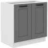 Meble kuchenne zestaw LUNA DUST GREY / BIAŁY kuchnia szafki 260cm