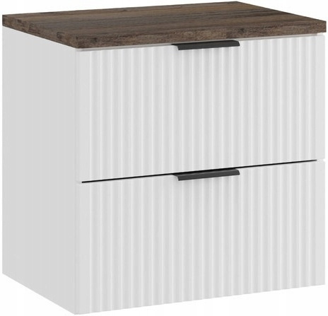 Zestaw szafki z blatem 60cm, Meble łazienkowe ADEL CASHMERE / DĄB WOTAN