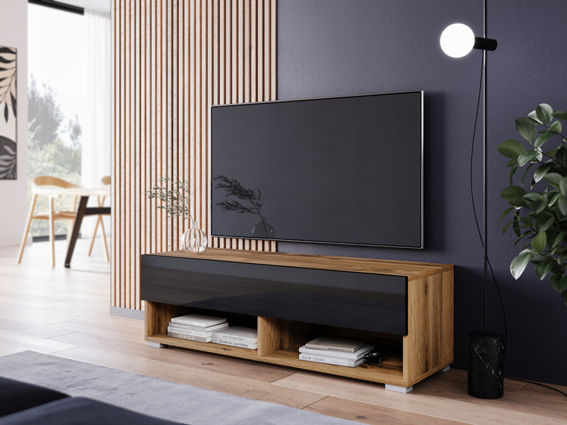 Szafka RTV A 100cm Kastanien Breslaw, do salonu, wisząca, stojąca