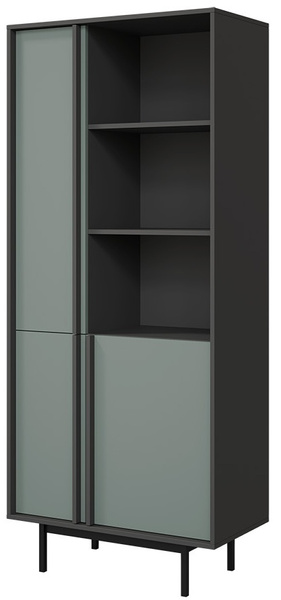 Regał ALSY 2 63cm, Meble Pokojowe ALSY Antracyt / Beż Jasny