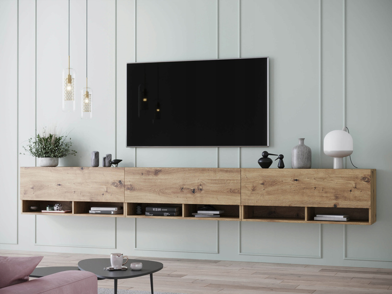 Szafka RTV do salonu wisząca stojąca A 300cm KASTANIEN BRESLAW