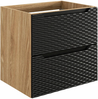 Szafka łazienkowa 60cm szuflad, Meble łazienkowe OCEAN Czarny/Dąb Olejowany