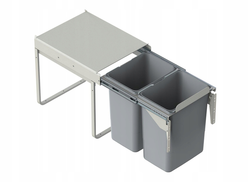 Szafka kuchenna dolna LUNA 40 D 1F BB CLAY GREY / BIAŁY MAT