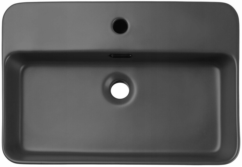 Zestaw 80cm, lustro, umywalka, Meble łazienkowe TALIA Dąb Casella / Czarny