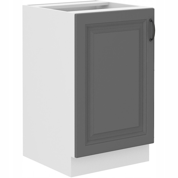 Szafka kuchenna dolna STILO 50 D ZL 1F BB DUSTGREY/BIAŁY MAT