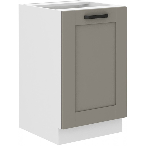 Meble kuchenne zestaw LUNA CLAY GREY / BIAŁY kuchnia szafki 150cm