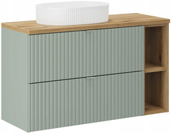 Zestaw meblowy 100cm blat umywalka Meble łazienkowe LINE REED GREEN Zielony