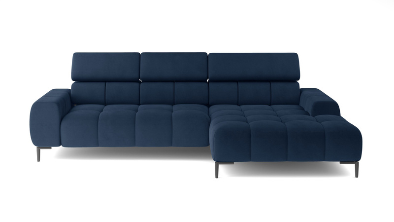 Narożnik PLAZA S 270 cm, Elektryczna regulacja siedziska, Zagłówki