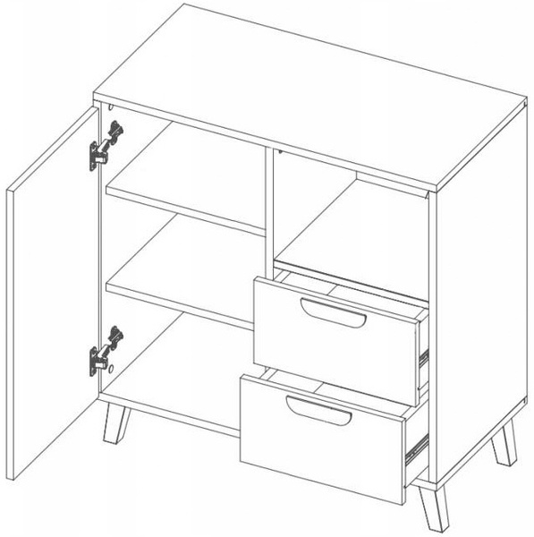 Komoda JOKER 9 z szufladami, Komoda 80cm, Meble Młodzieżowe JOKER