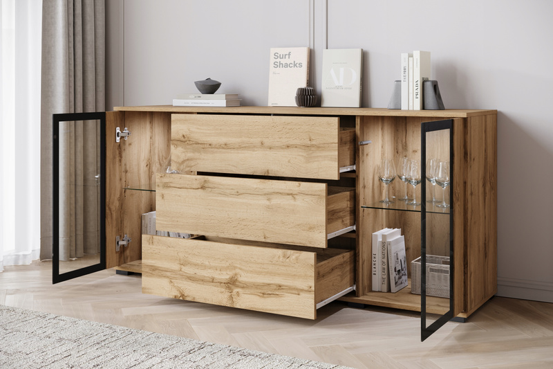 Komoda CARO 150cm Dąb Wotan