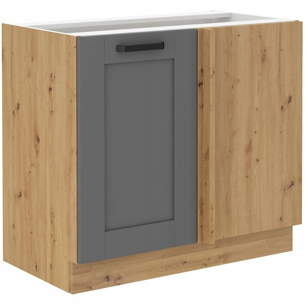 Meble kuchenne zestaw narożny LUNA DUST GREY / DĄB ARTISAN kuchnia szafki