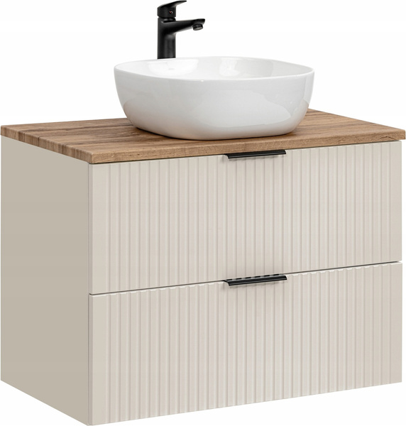 Zestaw szafka z blatem + umywalka 80cm, Meble łazienkowe ADEL CASHMERE