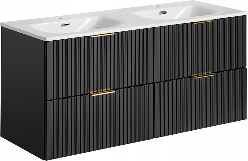 Zestaw szafek 120cm, Meble łazienkowe ADEL CZARNY