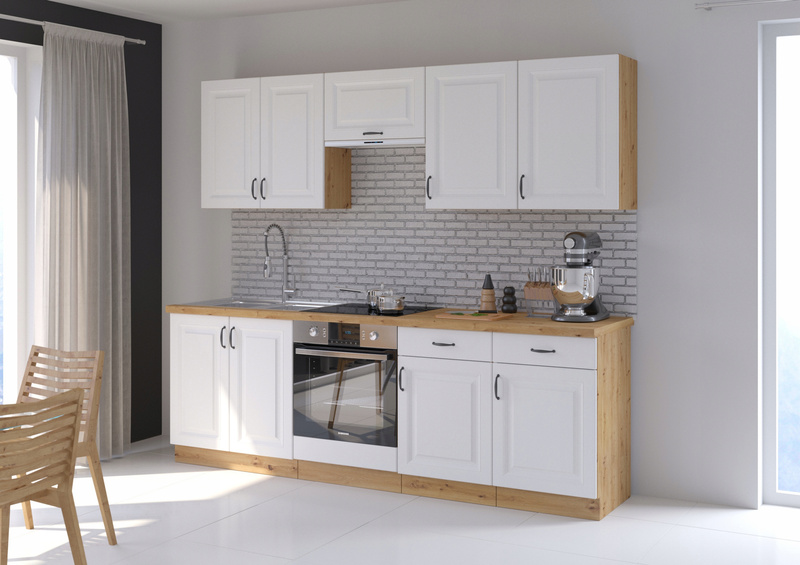 Szafka kuchenna górna STILO 50 GU-36 1F BIAŁY MAT/DĄB ARTISAN