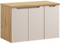 Zestaw meblowy 90cm z blatem, Meble łazienkowe LUXOR Dąb Olejowany / Beż
