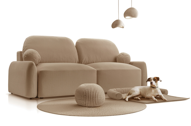 Kanapa Rozkładana, Sofa z funkcją spania SEVILLA 232 cm, Pokrowiec