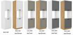 Szafka kuchenna słupek LUNA 60 DP-210 2F DUST GREY / BIAŁY MAT