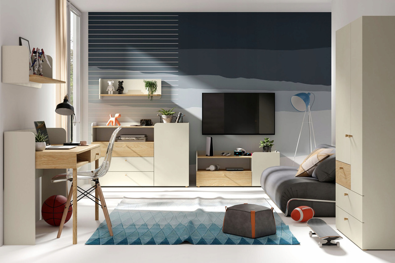 Łóżko YUKI 13 L/P 90x200cm, Meble Młodzieżowe EUKALIPTUS