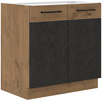 Szafka kuchenna dolna VIGO 80 D 2F BB DARK WOOD / DĄB LANCELOT
