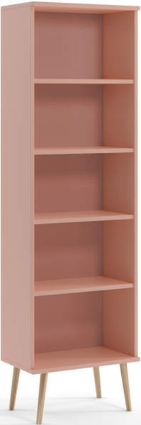 Regał BOHO drewniane nogi RÓŻ