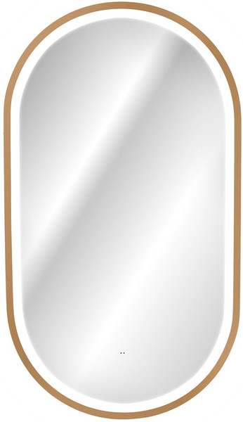 Lustro łazienkowe LED w ramie, Meble łazienkowe APOLLO Złoty