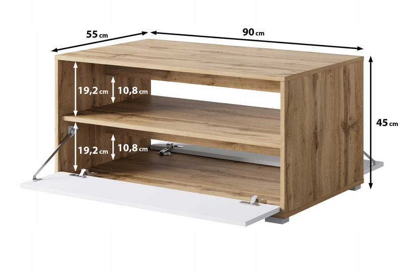 Stolik kawowy NAIROBI II Dąb Wotan / Biały
