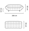 Nowoczesna Sofa GAPPA 3 222 cm, Wysokoelastyczna Pianka, Sprężyny
