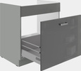 Szafka kuchenna dolna GREY 80 ZL 1S BB SZARY POŁYSK / SZARY PLATYNOWY