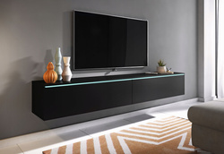Szafka RTV Lowboard D 180cm CZARNY GRAFIT