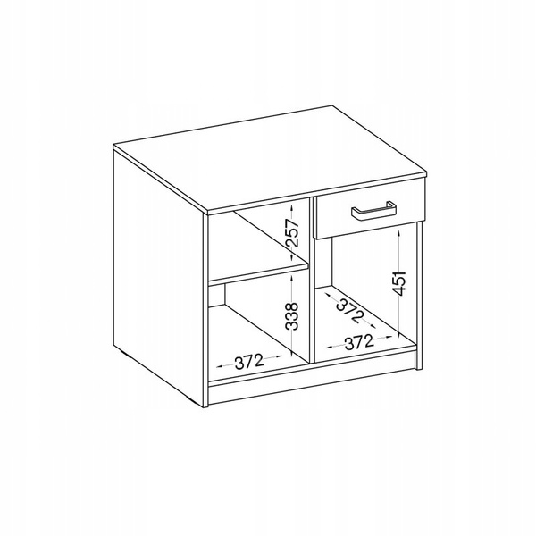 Komoda biurowa MALTA 820 2F1S Dąb Artisan