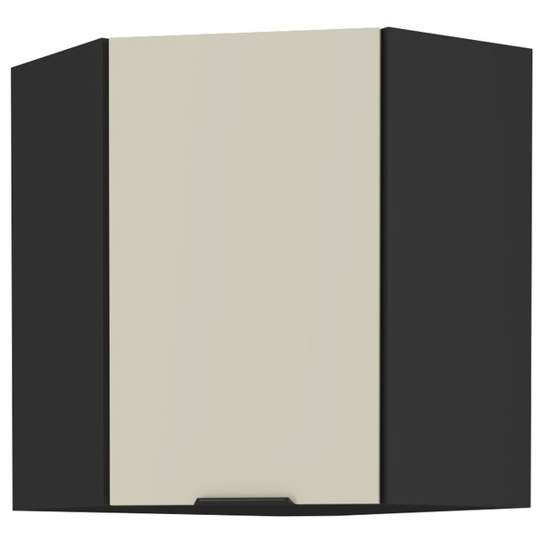 Szafka kuchenna górna ARONA 60x60 GN-72 1F (45°) CASHMERE / CZARNY MAT