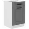 Szafka kuchenna dolna LUNA 50 D 1F 1S BB DUST GREY / BIAŁY MAT