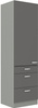Szafka kuchenna GREY 60 DKS-210 3S 1F SZARY POŁYSK / SZARY PLATYNOWY
