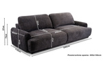 Kanapa Rozkładana, Sofa z funkcją spania CLAUDIA 240 cm, Wygodna